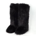 thumbnail image 1 of Women Winter Warm Plush Solid Faux Fur Knee High Snow Boots Female Outside Footwear Y2K Big Size Shoes, 1 of 2