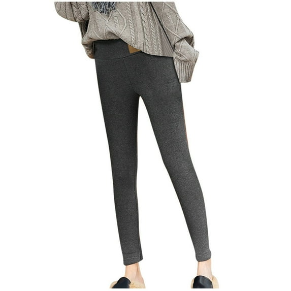 Women Winter Warm Sherpa Fleece Lined Leggings High Waist Stretchy Thick Comfy Leggings Plush Warm Thermal Pants Tights