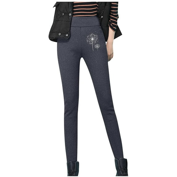 Women Winter Warm Sherpa Fleece Lined Leggings High Waist Stretchy Thick Comfy Leggings Plush Warm Thermal Pants Tights