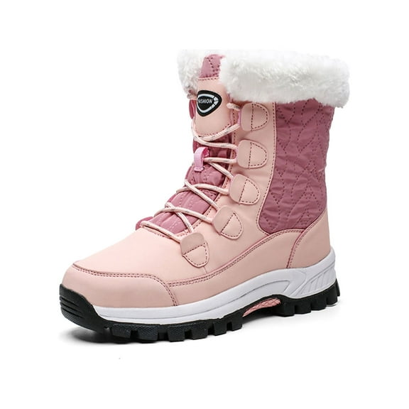 Women Winter Warm Shoes Waterproof Comfortable Mid Calf Outdoor Snow Boots