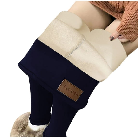 Women Winter Warm Thick Leggings Sherpa Fleece Lined Stretchy Soft Thermal Pants High Waist Tights