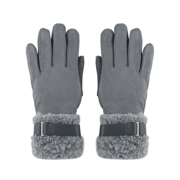 Women Winter Warm Touch Screen Soft Windproof Lined Thick Gloves for Snow Skiing in Clod Weather