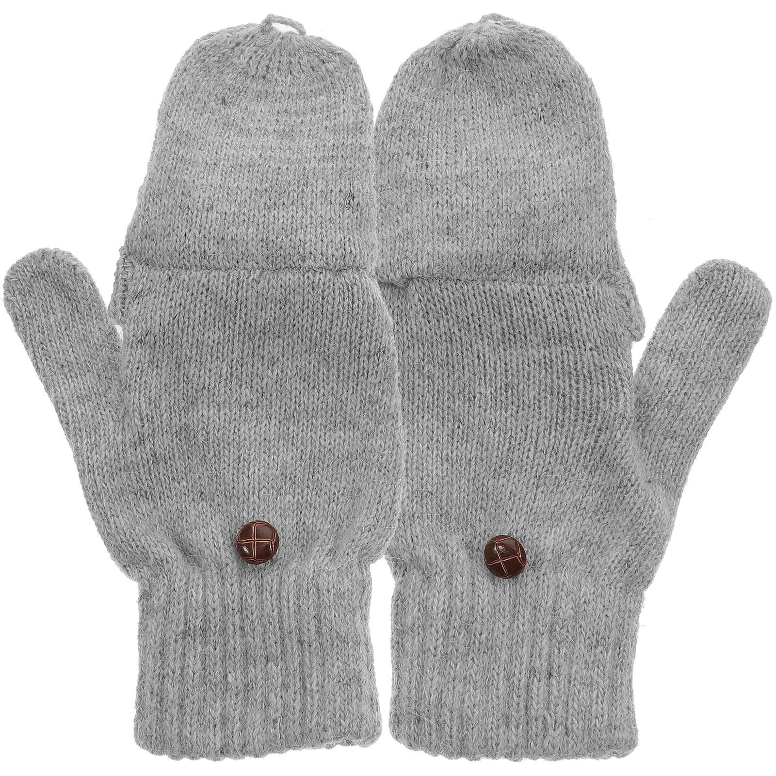 Winter Knitted Convertible Fingerless Gloves For Women Warm Solid Color  Mittens With Heating Function From Zfryck, $29.07