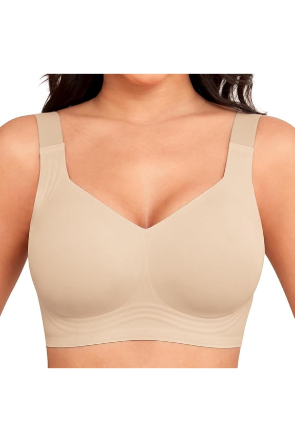 Women Wirefree Bras for Women Full Coverage No Underwire Everyday Bras Comfortable Wireless Padded Bras