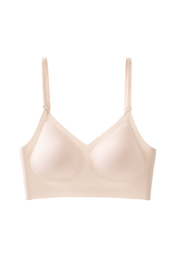 Women Wirefree Seamless Low Back Bra Multiway Straps Convertible With Padded Removeable