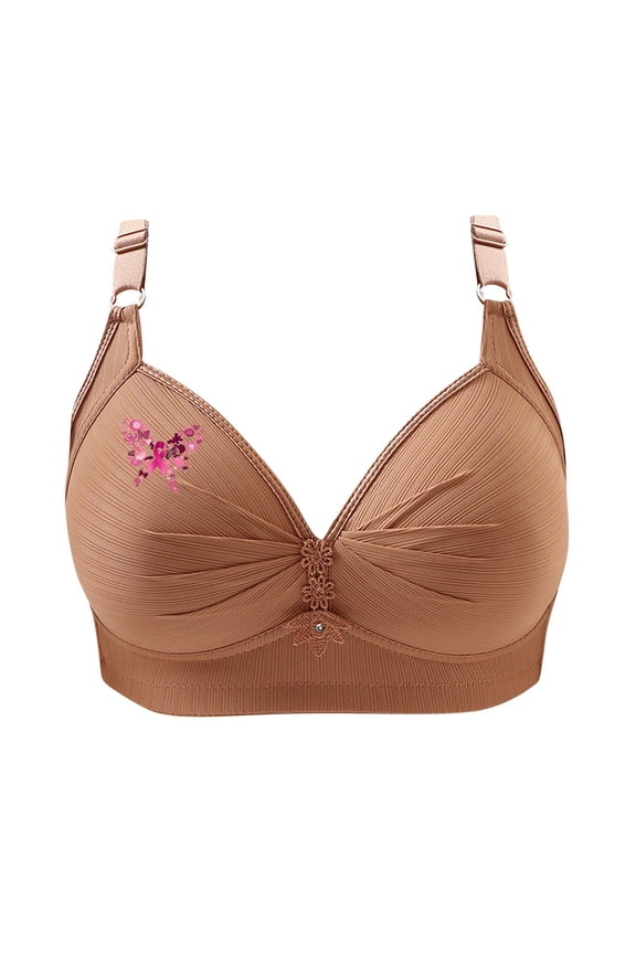 Women Wireless Bras with Soft Support Regular and Plus Size Comfy Seamless Full Coverage Sport Bralettes Underwear Khaki XX-Large