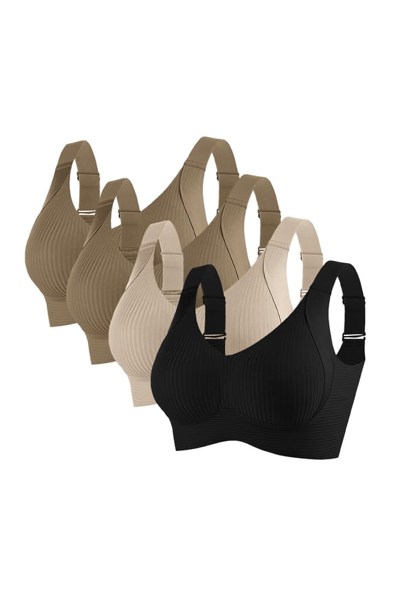 Women Wireless Comfortable Soft Bras Full Coverage No Show Everyday Breathable Non Chafing Bras