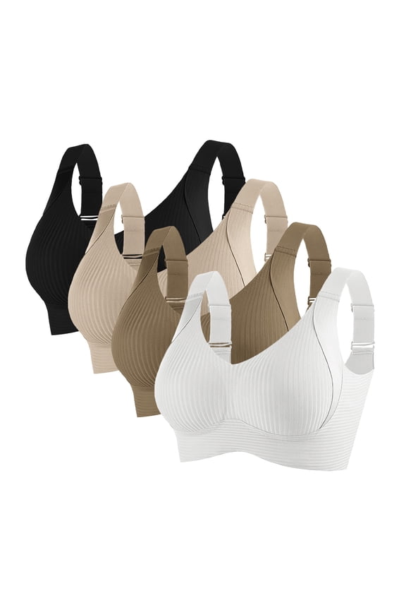 Women Wireless Comfortable Soft Bras Full Coverage No Show Everyday Breathable Non Chafing Bras