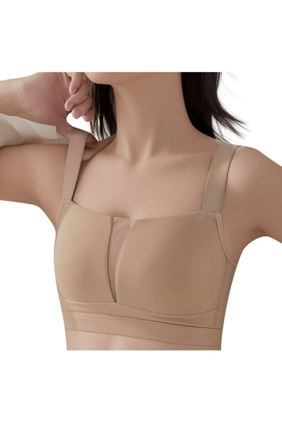 Women Wireless Supportive Bra, No Underwire Seamless Push up Mesh Brassiere, Comfortable Full Cup Bralette