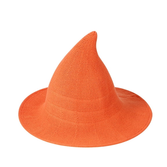 Women Witch Hat, Vintage Knit Hat Foldable Halloween Hat Party Hat for Cosplay Festival