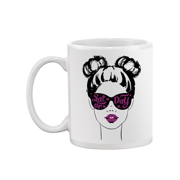 Women With Saturday Sunglasses Mug -Image by Shutterstock,