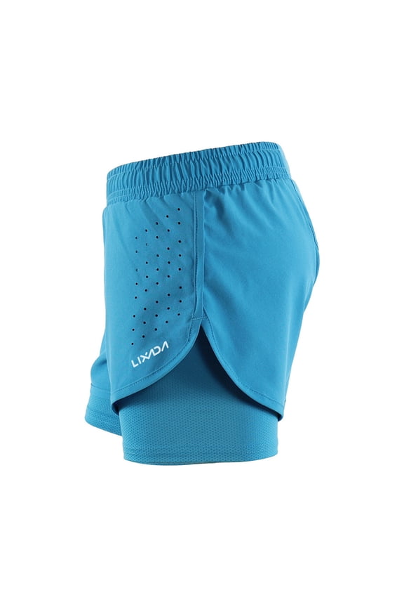 Women Women 2 In 1 Running Shorts Quick Drying Breathable Active Training Exercise Jogging Cycling Shorts With Longer Liner