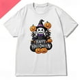 thumbnail image 1 of Women Women s Halloween Ghost Graphic Tee Spooky T Shirt Tops Short Sleeve Round Neck White S-5XL, 1 of 4