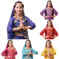 thumbnail image 1 of Women Womens Belly Dance Outfits Sequins Long Sleeve Dance Top for Carnival Womens Career Jacket XL, 1 of 6