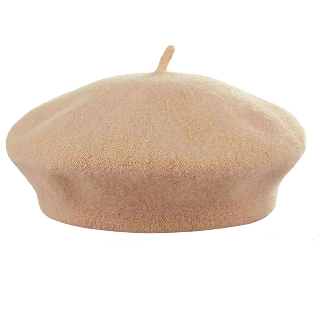 Fall Beret Hat Khaki Wool Nylon One Size Wool Beret Hat for Women, Classic French Beret Hat, Women  main image 3