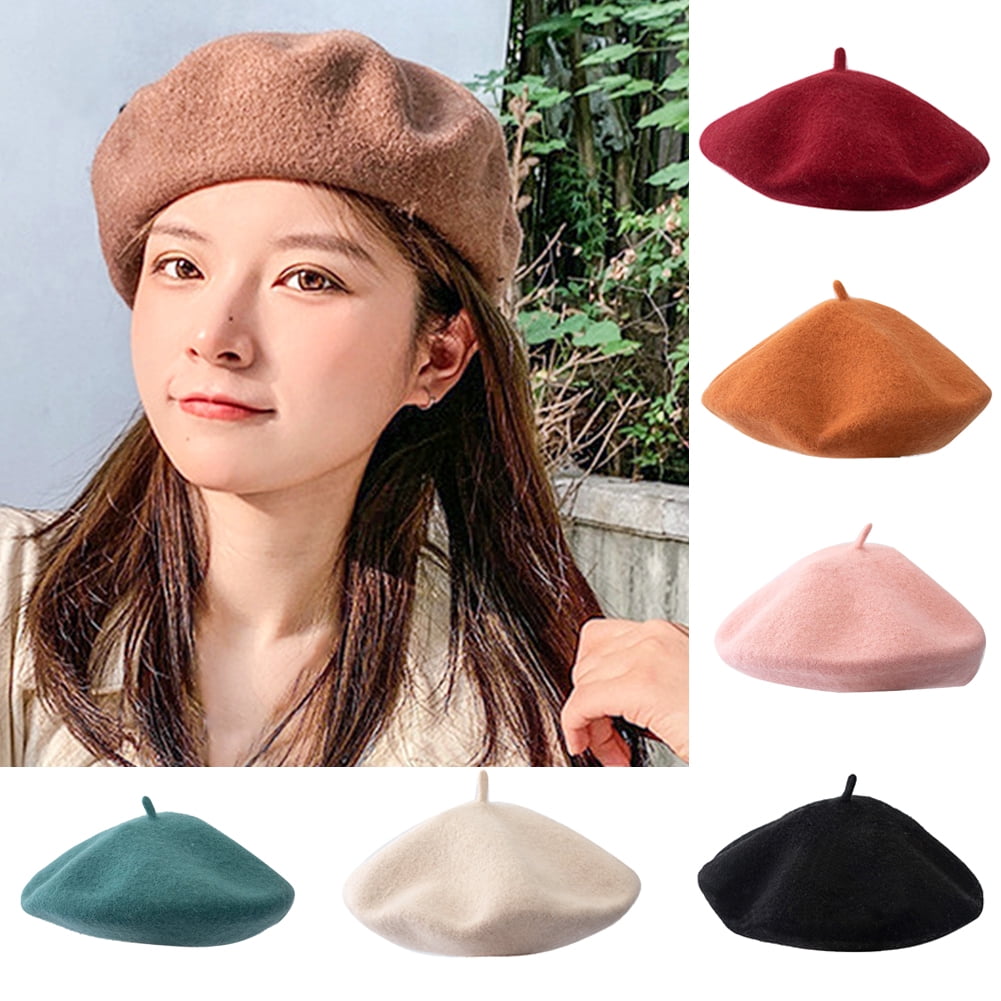 Women Wool Beret Hat Wool French Beret Hat Artist Beret Cap Winter