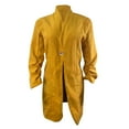 thumbnail image 1 of Women Wool Blend Coats Fall Winter Dressy Casual Mid Length Jacket One Button Pockets Ruched Long Sleeve Cardigans (3XL, Yellow), 1 of 4