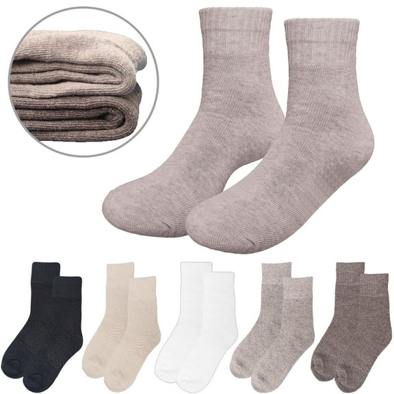 Women Wool Socks, Thick Bottom Insulation, Athletic Socks Women, Casual And Home Looped Socks For Women 5 Pairs