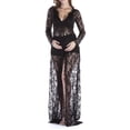 thumbnail image 1 of Women Work Dresses plus Size Wedding Guest Dress plus Overlay Lace Dress Women Falls Creek Coat Girls Baby Fall Clothes Pregnant Women Shooting Photo Lace Long Dress Pregnant Women Front Open Lace, 1 of 8