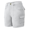 thumbnail image 1 of Women Work Pants Women's Fashion Casual Solid Color High Waist Cargo Pants-Line Loose Wide Leg Pocket Short Pants White L, 1 of 5