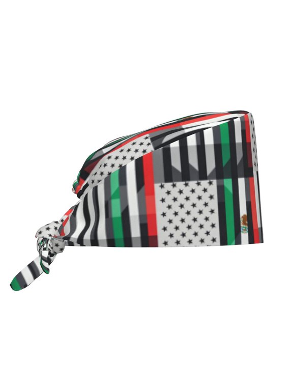Women Working Hats And Sweatband Mexican Roots Adjustable Elastic Bouffant Cap