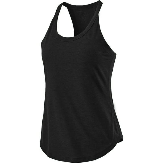 Women Workout Athletic Yoga Shirts Loose Fit Racerback Tank Tops Sleeveless Sports Tennis Shirt Round Neck Summer Top