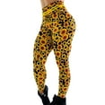thumbnail image 1 of Women Workout Fitness Gym Sunflower Printed Hip Breathing Exercise Yoga Pants, 1 of 2