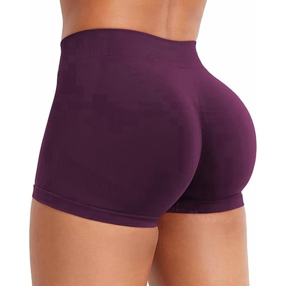 Women Workout Impact Shorts Scrunch Butt Lifting Gym Seamless Booty Biker Shorts