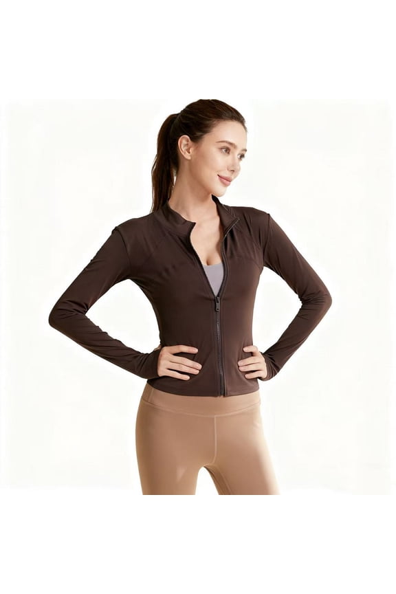 Women Workout Jacket Zip Up Athletic Yoga Jackets