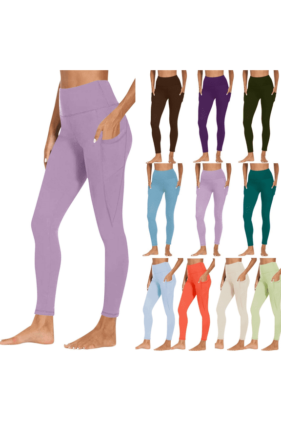 Women Workout Out Pocket Leggings Fitness Sports Running Yoga Athletic Pants