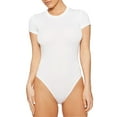 thumbnail image 1 of Women Workout Seamless Jumpsuit Yoga Bodycon One Piece Shorts Romper, Shapewear for Women Tummy Control White L, 1 of 5