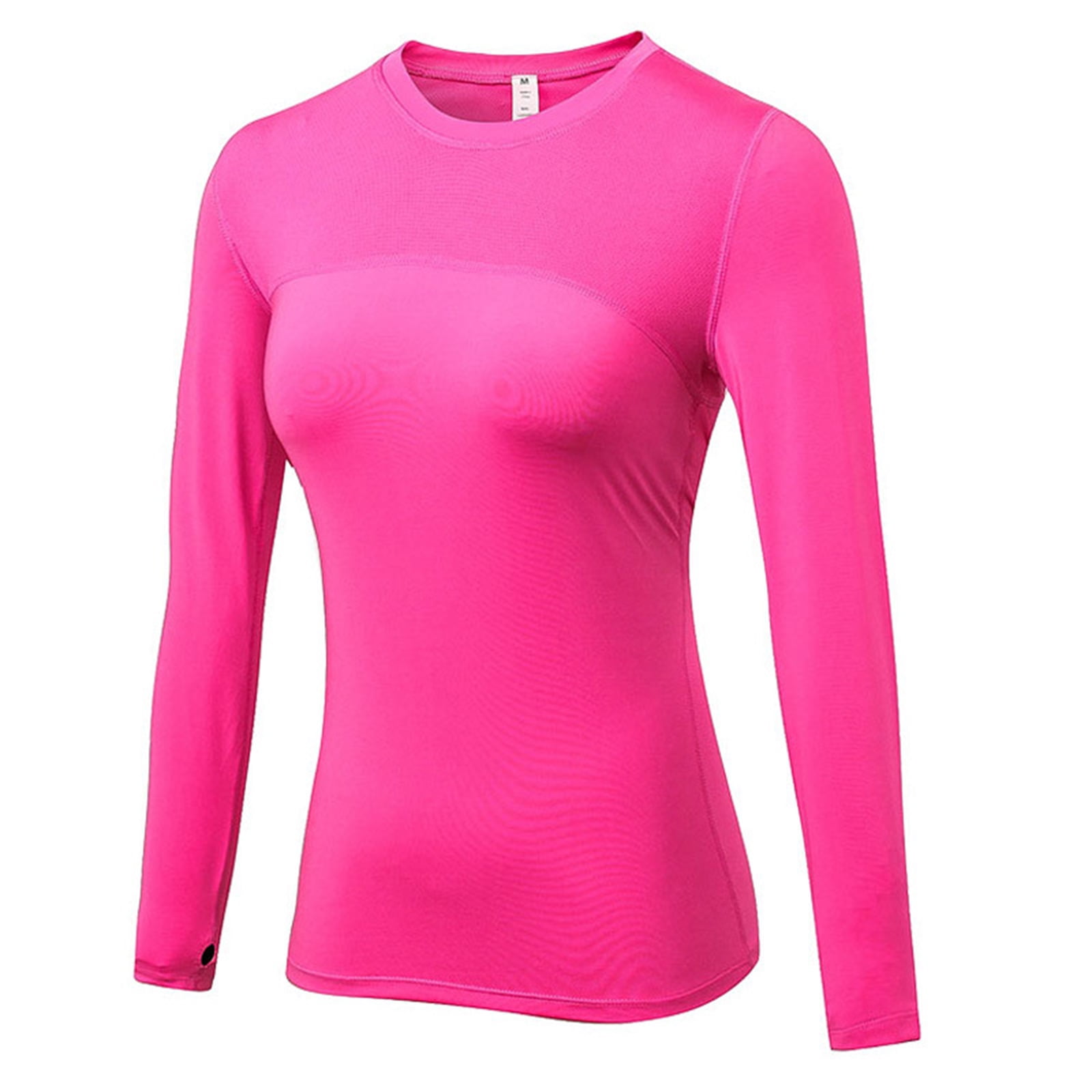 Workout Shirts Long Sleeve With Thumb Holes Crz Yoga Seamless