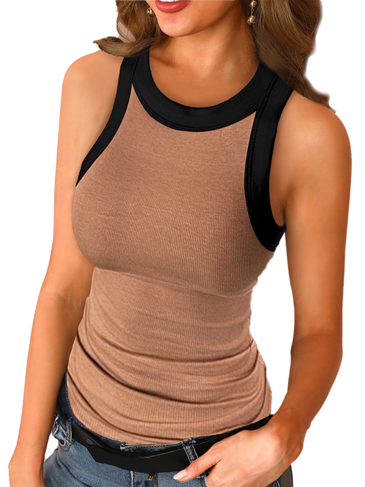 women girls stretchy compression seamless ribbed