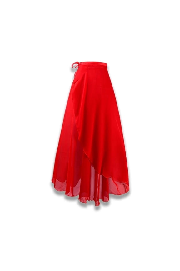 Women Wrap Dance Skirt Girls Long Dance Skirt Ballet Wrap Skirt Dance Skate Over Scarf Skirt Dancewear
