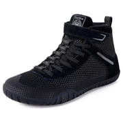 Women Wrestling Shoes Boxing Shoes Fitness Sneakers Zero Drop Sole Black