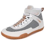Women Wrestling Shoes Boxing Shoes Zero Drop Sole Beige