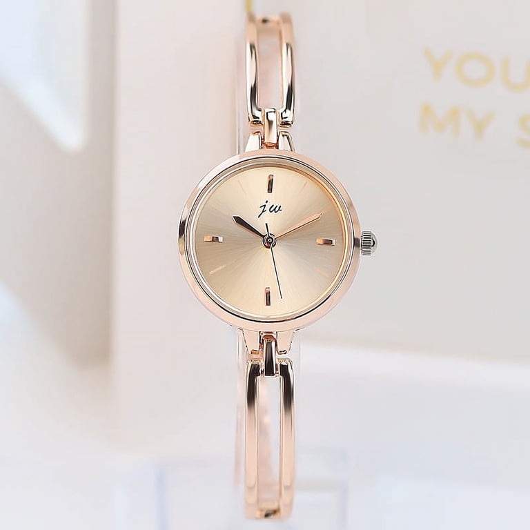 Women Wrist Quartz Bangle Watch Round Small Dial Easy Read  display picture 2