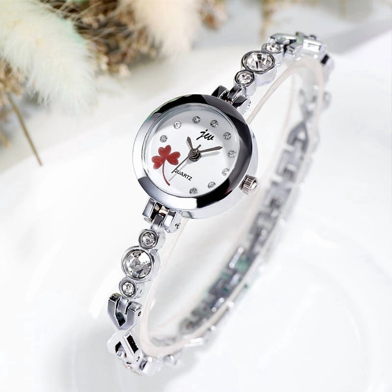 ## Vintage Floral Rhinestone Watch Women main image 4