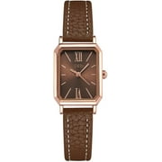 Women Wrist Watch Mini Ultra-Thin Elegant Simple Square Quartz Watches with Leather Strap 30M Waterproof Analog Watches for Females Students Ladies