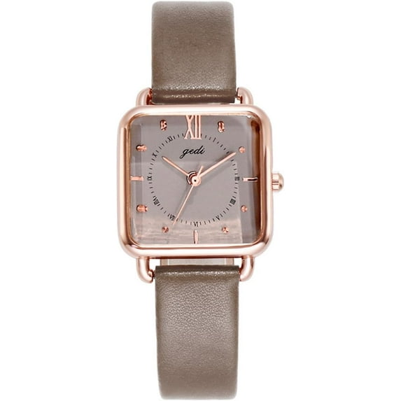 Women Wrist Watch - Ultra-Thin Elegant Simple Square Large Dial Women's Belt Quartz Waterproof Watch 30M Waterproof Analog Watches for Students Ladies