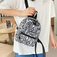 thumbnail image 1 of Women Y2K Cow Print Mini Backpack, Cute Small Canvas Daypack for Daily Travel, 1 of 3