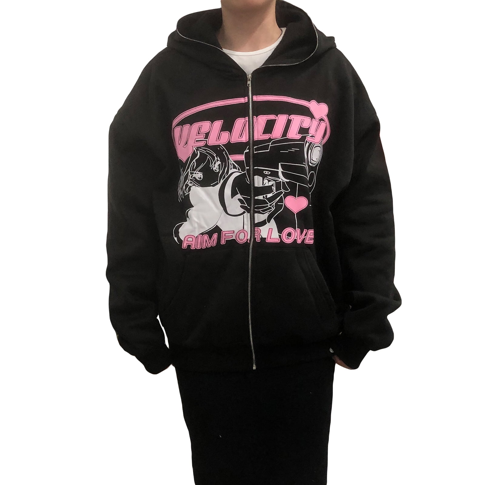 Women Y2K Hoodie Full Zip Up Hoodie Over Face Women Men Skeleton Skull  Print Goth Hoodie Oversized Aesthetic Sweatshirts - Walmart.com