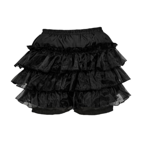 Women Y2K Lace Bloomers Multi Layered Ruffle Shorts Soft Breathable Fabric for Daily Wear and Cosplay Events