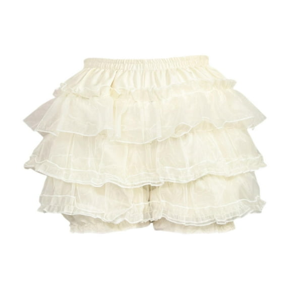 Women Y2K Lace Bloomers Multi Layered Ruffle Shorts Soft Breathable Fabric for Lolita Fashion and Cosplay