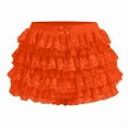 thumbnail image 1 of Women Y2K Lace Multi-Layered Bloomers, Ruffle Shorts, Short Pumpkin Pants, Elastic Waist Sweet Pettipants Orange Red M, 1 of 5