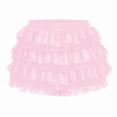 thumbnail image 1 of Women Y2K Lace Multi-Layered Bloomers, Ruffle Shorts, Short Pumpkin Pants, Elastic Waist Sweet Pettipants Pink XL, 1 of 5