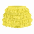thumbnail image 1 of Women Y2K Lace Multi-Layered Bloomers, Ruffle Shorts, Short Pumpkin Pants, Elastic Waist Sweet Pettipants Yellow S, 1 of 5