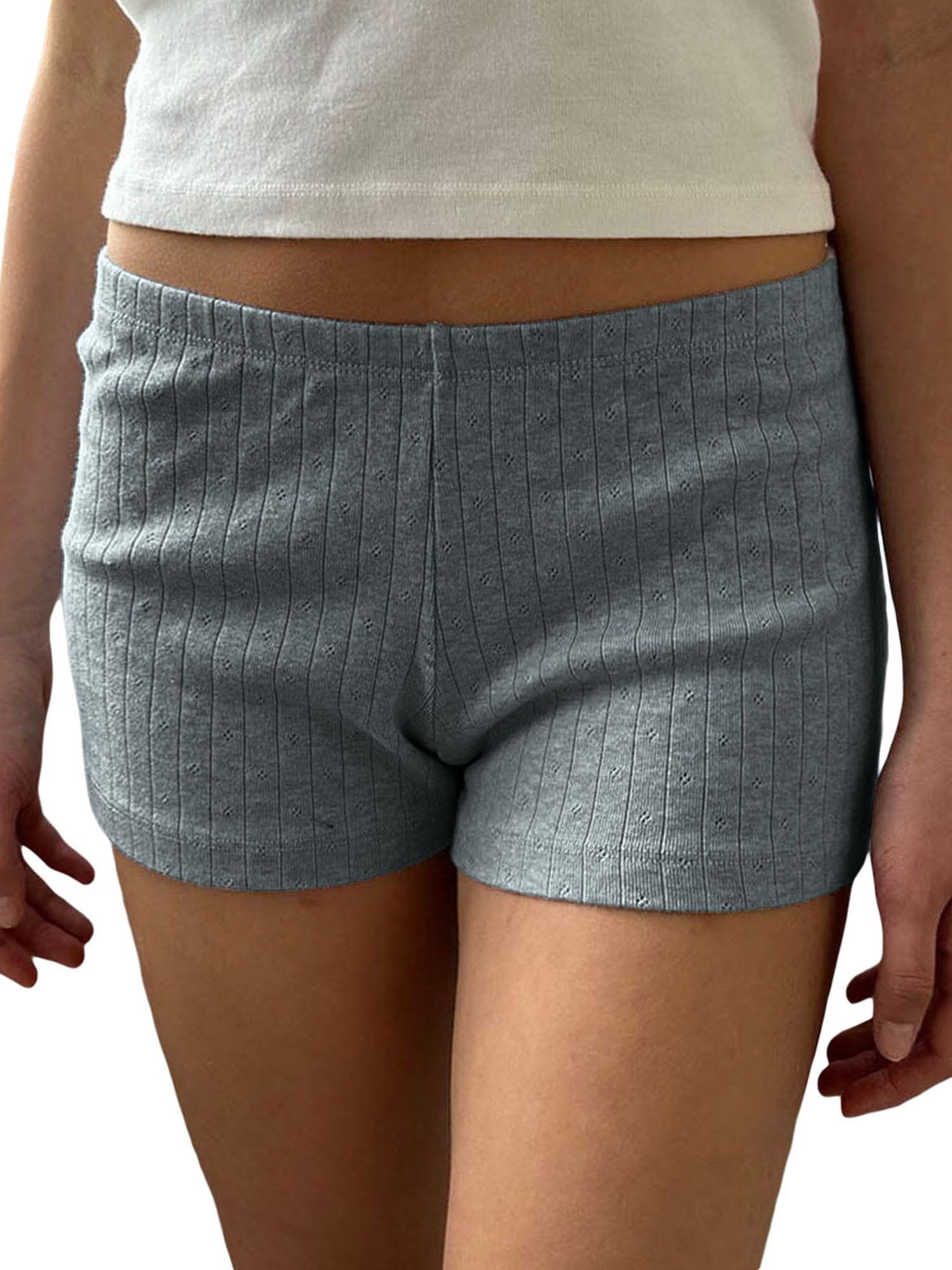 Women Y2K Low Rise Sweat Shorts Summer Cute Mini Shorts Casual Basic ...