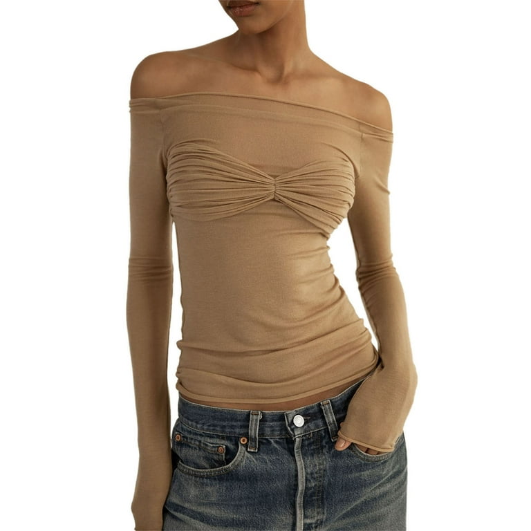 Sexy off the shoulder shirts cheap