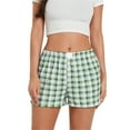thumbnail image 1 of Women Y2K Plaid Shorts Elastic Low Rise Cute Pajama Boxer Shorts Summer Lounge Pj Sleep Short Bottom Sleepwear, 1 of 7